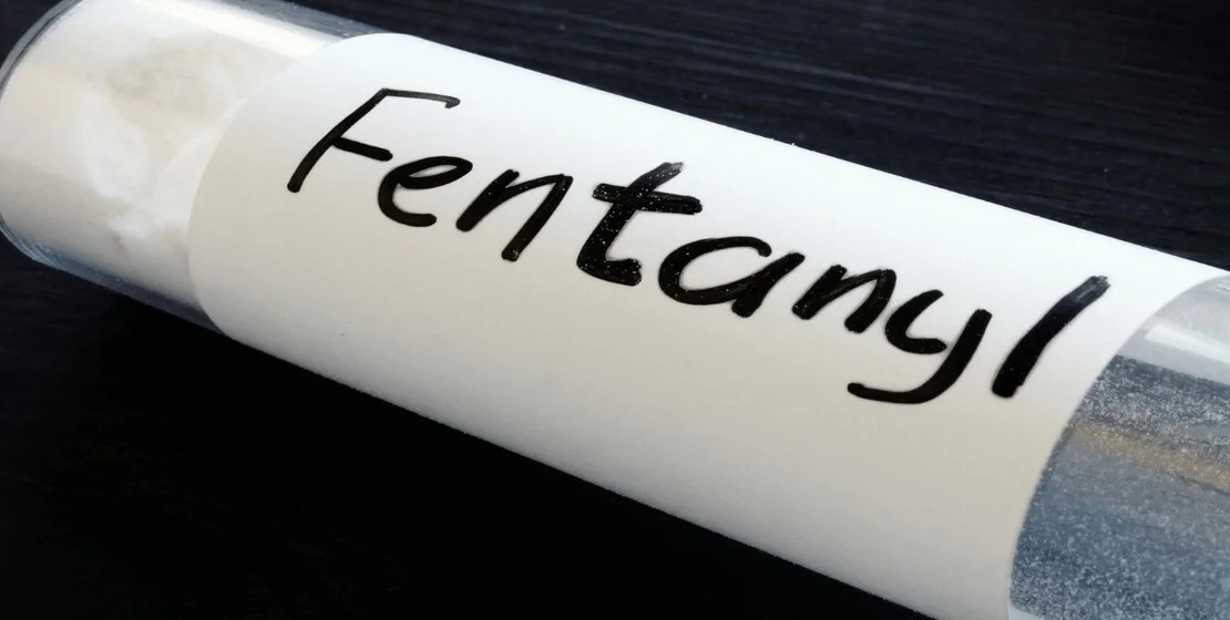 On white paper written "Fentanyl" in black color